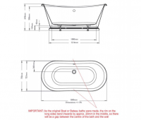 Summit Double Ended Freestanding Bath 1680 x 800, Frontline Bathrooms