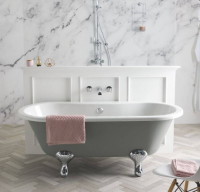 Boat 1700 x 750 Double-Skinned Freestanding Bath with Solid Cast Aluminium Plinth - White or Bespoke Colour By BC Designs