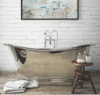 Boat 1700 x 725 Copper/Nickel Classic Roll Top Bath By BC Designs