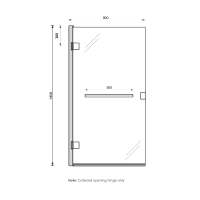 Quantum 1400 x 900mm Square Shower Bath Screen 