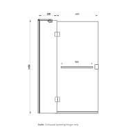 Abacus Hinged Bath Shower Screen 1450mm