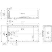 NUIE Butler Fireclay Sink with Stepped Weir and Overflow 895 x 550 x 220mm