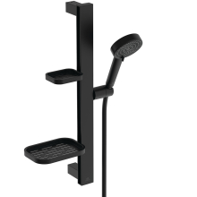 Ideal Standard Idealrain ALU+ Eco Shower Kit with  2-Function Handset, Rail and 1.75m Hose - Silk Black
