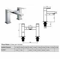 Scudo KOKO Brushed Bronze Wall Mounted Basin Mixer Tap