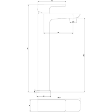 Scudo Muro High Riser Basin Mono Tap