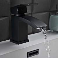 Scudo Descent Mono Basin Mixer Tap with Push Waste