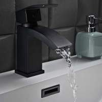 Scudo Descent Black Mini Mono Basin Mixer Tap