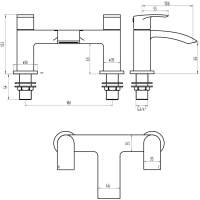 Scudo Core Bath Filler Tap Brushed Brass