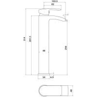 Scudo Descent Black Tall Mono Basin Mixer Tap