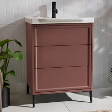 Scudo Bota 600 Earth Red Freestanding Vanity Unit