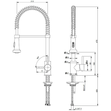 Prima+ Murray Single Lever Chrome Pull Out Kitchen Tap