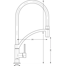 Top-Fix Vito L Neck Matt Black Kitchen Mixer Tap