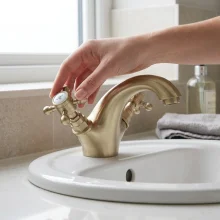 Lancia Harrogate Antique Brass Traditional Bath Shower Mixer Tap