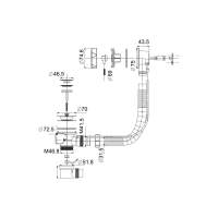 Abacus Chrome Overflow Bath Filler Tap