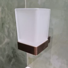 Keuco Glass Wiper With Stickable Wall Bracket - Truffle