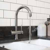 3-in-1 Brushed Steel Instant Boiling Water Tap - Francis Pegler by Comap