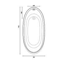 1500 x 750mm Bantam Freestanding Bath - Rubberduck Bathrooms 