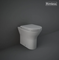 Feeling Matt Grey Back To Wall Rimless WC with Soft Close Seat - RAK Ceramics