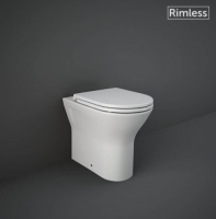 Feeling Matt White Back To Wall Rimless WC with Soft Close Seat - RAK Ceramics