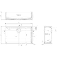 NUIE Belfast Fireclay Sink 895 x 460 x 245mm