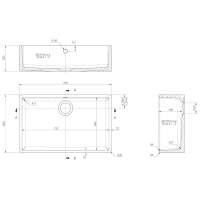 NUIE Butler Fireclay Sink 795 x 500 x 220mm