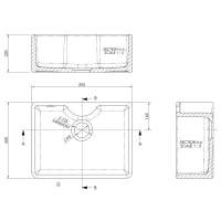 NUIE Butler Fireclay Sink 595 x 450 x 220mm