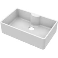 NUIE Butler Fireclay Sink with Central Waste and Tap Ledge 795 x 500 x 220mm