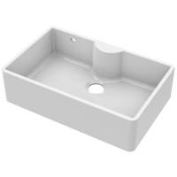 NUIE Butler Fireclay Sink with Central Waste, Overflow and Tap Ledge 795 x 500 x 220mm