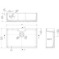 NUIE Butler Fireclay Sink 795 x 500 x 220mm