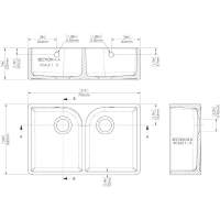 NUIE Butler Fireclay Sink 795 x 500 x 220mm