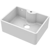 NUIE Butler Fireclay Sink with Central Waste, Overflow and Tap Hole 595 x 450 x 220mm