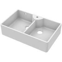 NUIE Butler Fireclay Sink with Stepped Weir, Tap hole and Overflow 895 x 550 x 220mm