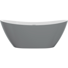 Barbary 1700mm Grey Freestanding Double Ended Bath