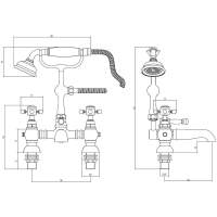 Lauder Bath Shower Mixer Tap Inc Waste - Highlife Bathrooms