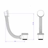 Clearwater Click Clack Bath Waste Including Overflow CW8