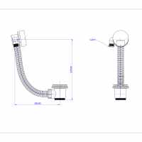 Scudo Chrome Overflow Bath Filler Tap