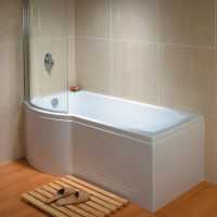 Curved Bath Shower Screen 6mm Easy Clean