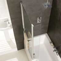 Quantum 1400 x 900mm Bath Screen with Towel Rail