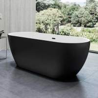 Charlotte Edwards Belgravia Matt Black 1700 x 670 Modern Freestanding Bath