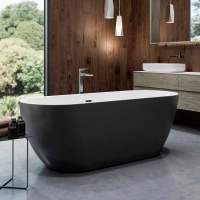 Charlotte Edwards Belgravia Matt Black 1700 x 670 Modern Freestanding Bath