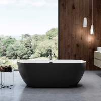 Bow Double Ended Freestanding Bath - 1800 x 800mm - Graphite - Holborn London 1855