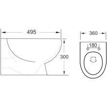 Idegem Rimless Wall Hung Toilet & Soft Close Seat