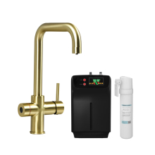 Impromta Biometric Brushed Brass 3-in-1 Square Neck Boiling Water Tap