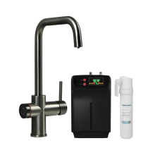 Impromta Biometric Gunmetal 3-in-1 Square Neck Boiling Water Tap