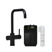 Impromta Biometric Matt Black 3-in-1 Square Neck Boiling Water Tap