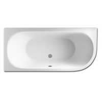 Beaufort Biscay 1600 x 725 Double Ended J Shaped Bath - Left Hand