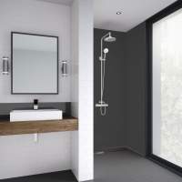 Grey Gloss - Mermaid Composite Tilepanel Shower Board 