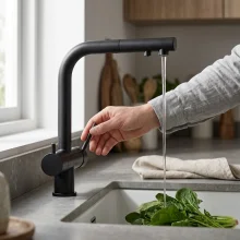 Blanco Fontas II Black 3-in-1 Cold, Warm & Filtered Cold Water Kitchen Tap - 526670