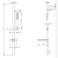 Niagara Equate Adjustable Round Chrome Handset Slide Rail Kit