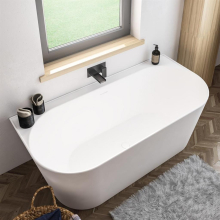 Beaufort Brockland 1600 x 760 Matt White Freestanding Bath